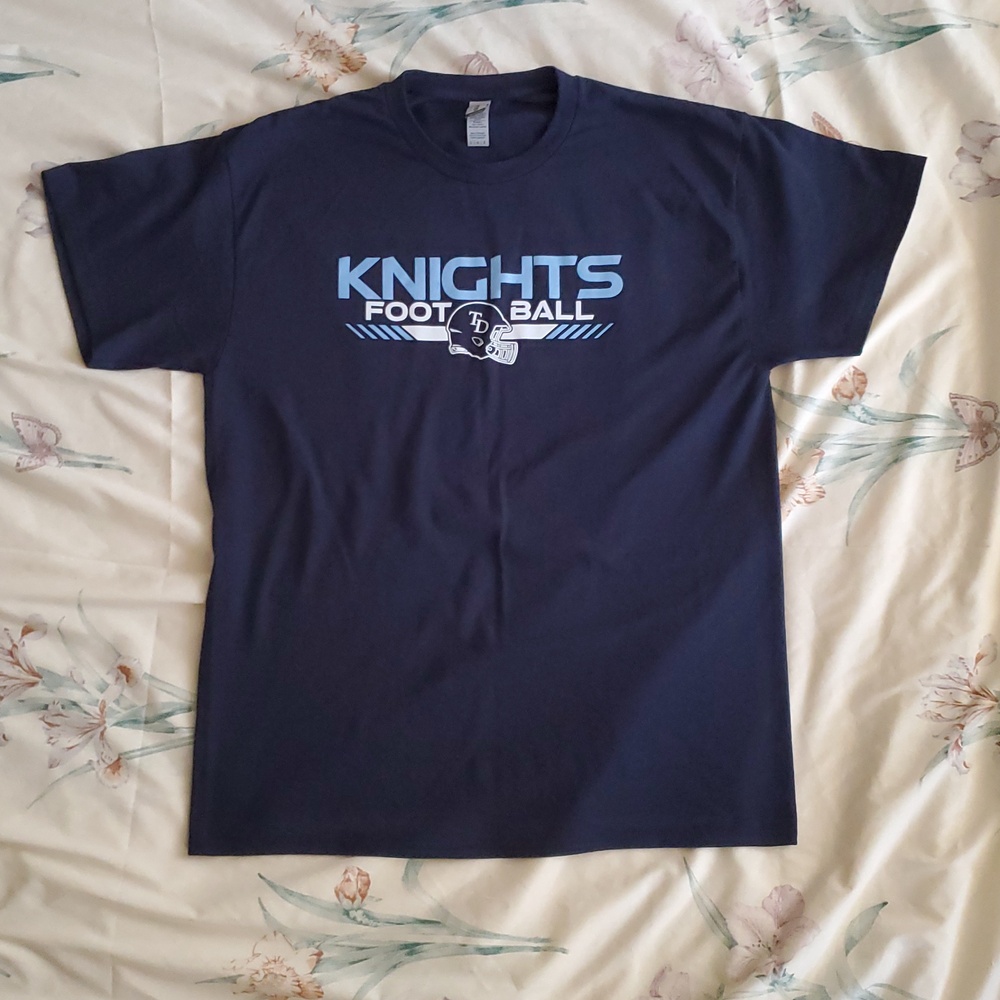 Thomas Downey High School Football Tee Shirt Navy Blue Large EPWC
